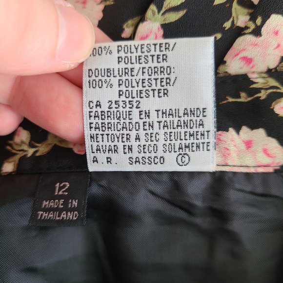 VINTAGE floral pleated midi skirt - Picture 4 of 4